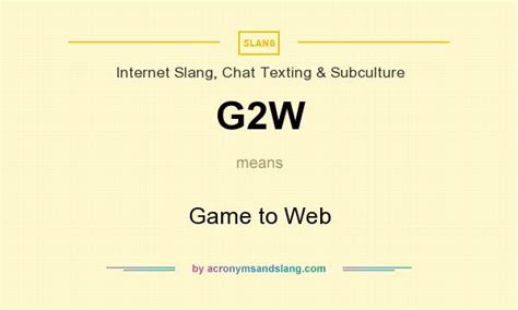 G2W Meaning What Does G2W Stand For? - All Acronyms