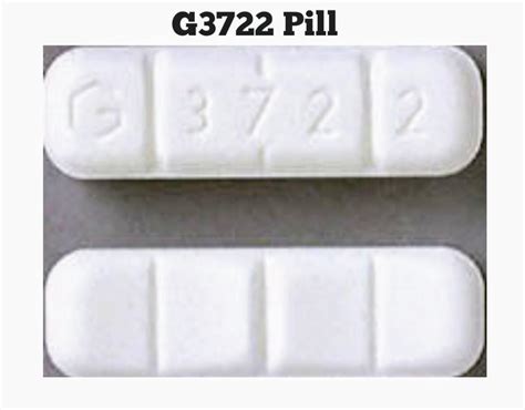 Pill with imprint G 3722 is White, parallelogram and has been known a