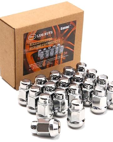 Gaemi 1/2"-20 Lug Nuts, 20 PCS Chrome Closed End … - balustradellc