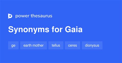 GAIA Synonyms: 13 Synonyms & Antonyms for GAIA