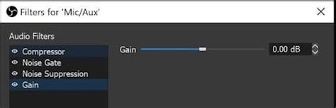 Gain Filter | OBS - balustradellc