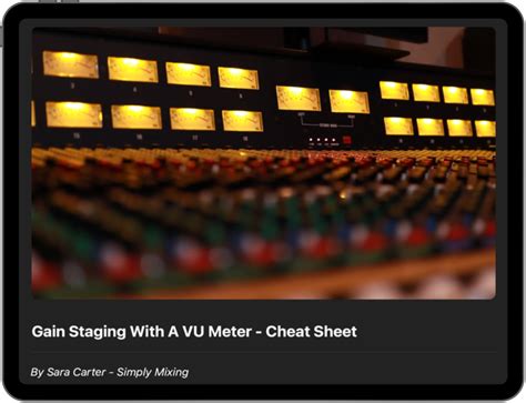Gain Staging Cheat Sheet - Audio Spectra - balustradellc