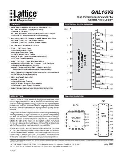 GAL16V8 Data Sheet - der HTL Steyr - yumpu.com