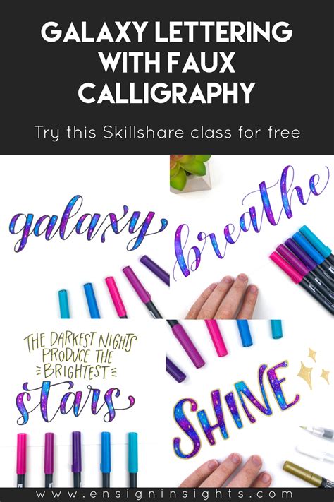 Galaxy Lettering Skillshare Class | Ensign Insights | Lettering, Brush ... - muktibox.com
