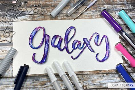 Galaxy Lettering Tutorial - By Amanda Kay - muktibox.com