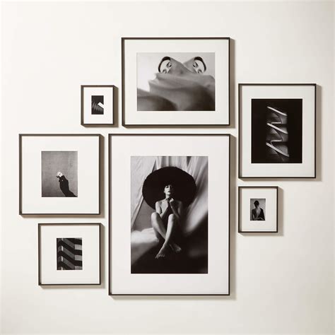 Gallery Soft Black Picture Frames with White Mats | CB2 - balustradellc