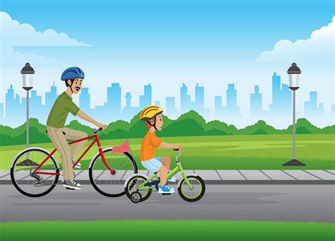 Gambar Ayah Dan Anak Bersepeda PNG - Pngtree - balustradellc