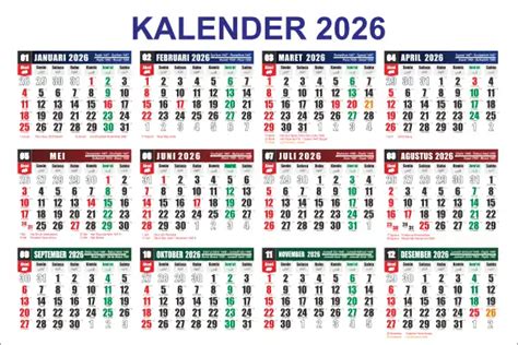 Gambar Download Kalender 2026 Lengkap Cdr Templat - balustradellc