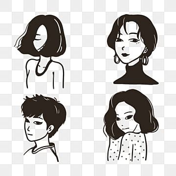 Gambar Karakter Hitam Dan Putih PNG - Pngtree - balustradellc