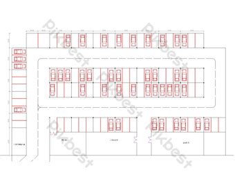 Gambar Rencana Tata Letak Tempat Parkir Cad - Pikbest - balustradellc