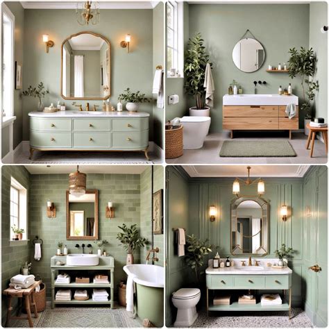 Gambar tanpa royalti Bathroom sage green - Shutterstock - balustradellc