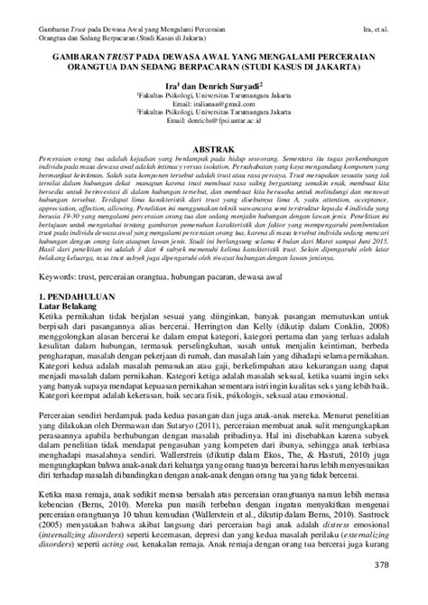 GAMBARAN TRUST PADA DEWASA AWAL YANG MENGALAMI - balustradellc