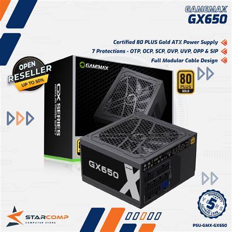 Gamemax GX-650 Modular PSU 650 Watt 80+ Gold - raincitystudios.com