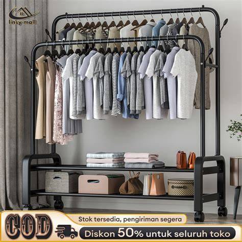 Gantungan Baju Minimalis Besi Kuat Finishing Cat Celup Termurah ... - raincitystudios.com