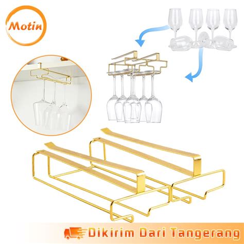 Gantungan gelas bar stainless 2 rail / 2 baris - Shopee Indonesia - balustradellc