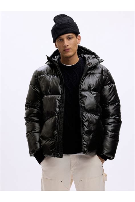GAP Erkek Siyah Primaloft:registered: P.u.r.e.™ Parlak.
