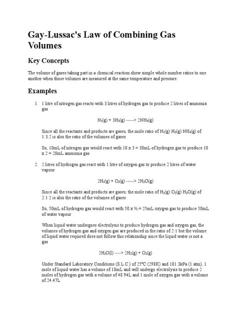 Gay-Lussac's Law of Combining Gas Volumes Tutorial - wintechmobiles.com