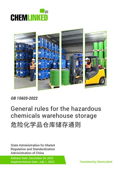 GB 15603: Dangerous chemicals and contraindications stored …