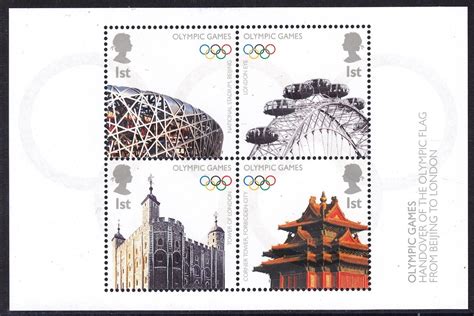 GB Mint minisheet from 2008 Olympic Flag handover MNH eBay