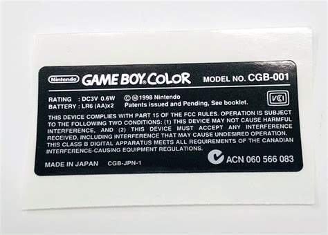 GBC Stickers – Retro Game Repair Shop LLC