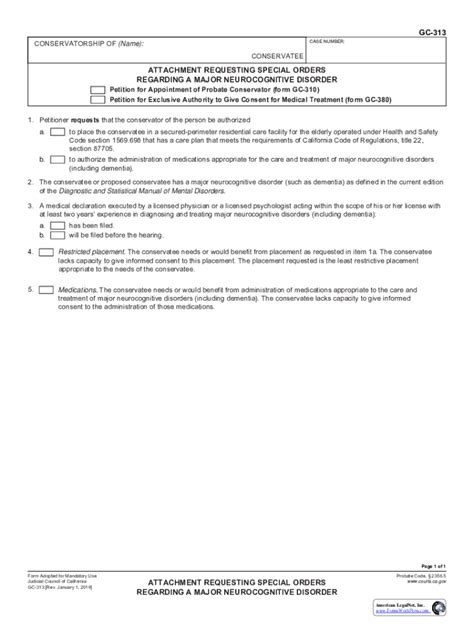 GC-313 Attachment Requesting Special Orders …