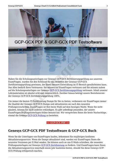 GCP-GCX PDF Testsoftware