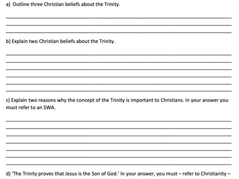 GCSE RS Exam practice Edexcel Christian Beliefs - TES