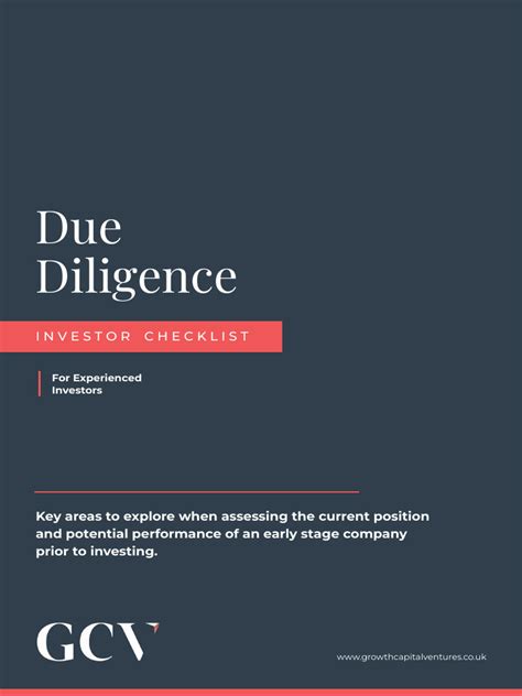 GCV Due Diligence Checklist - growthcapitalventures.co.uk - balustradellc