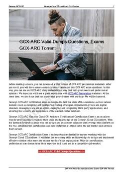 GCX-ARC Ausbildungsressourcen