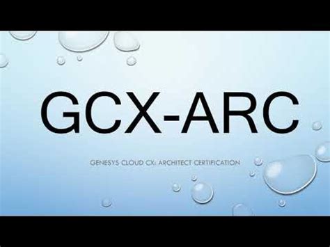GCX-ARC Ausbildungsressourcen