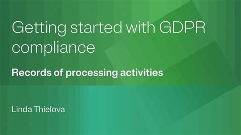 GDPR Record of processing activities YouTube