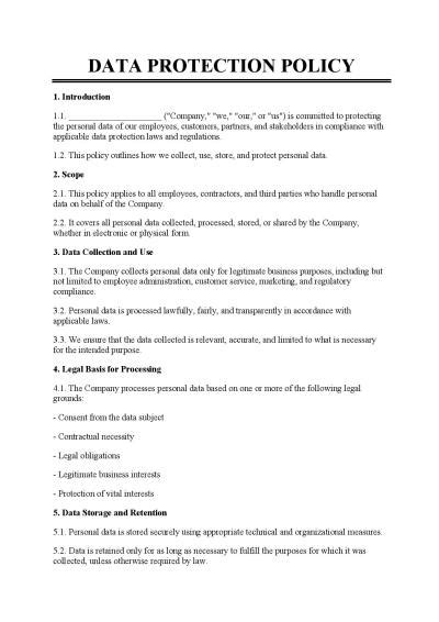 GDPR-compliant data protection policy (free template) - balustradellc