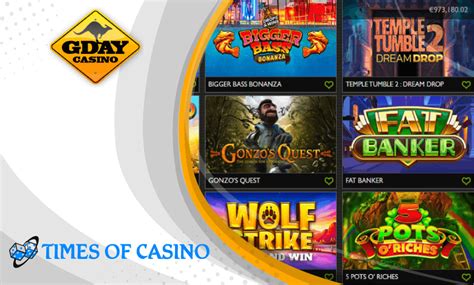 GDay Casino Australia interface
