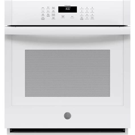 GE 27 in. Smart Single Electric Wall Oven Self-Cleaning in White