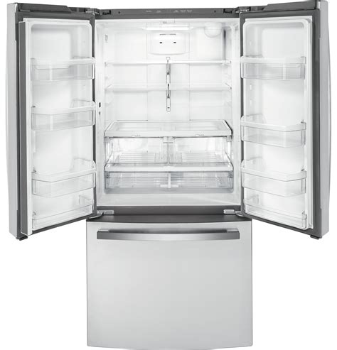 GE 33 in. 18.6 cu. ft. Counter Depth French Door Refrigerator with ...