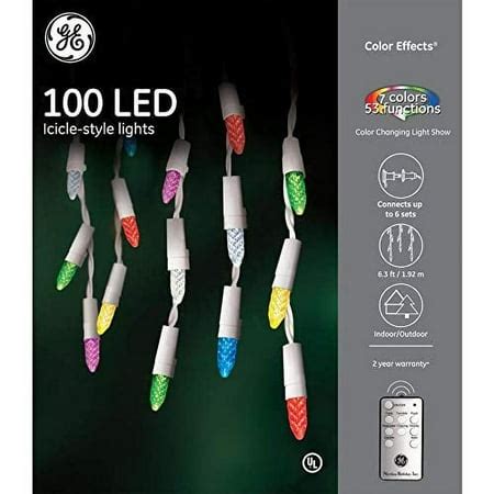 GE Color Effects 100 LED MultiFunction Color Changing Christmas Icicle