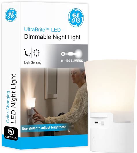 GE Ultrabrite Dimmable Sconce LED Night Light GEPlug …