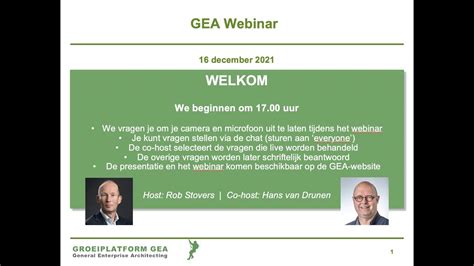 GEA webinars