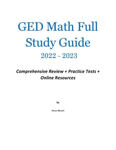 GED Math Study Guide - Math Help