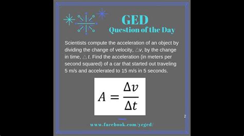 GED QOD Utilizing Science Formulas 5 YouTube