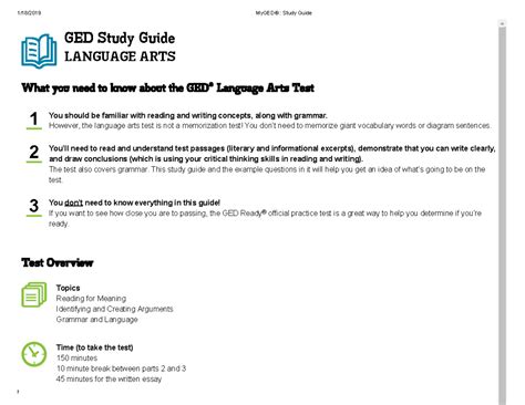 GED StudyGuide RLA 11 RLA study guide Studocu