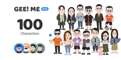 GEE! ME | Free Vector Character Pack - 100 … - muktibox.com