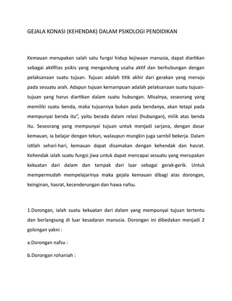 Gejala Jiwa Konasi dalam Psikologi - balustradellc