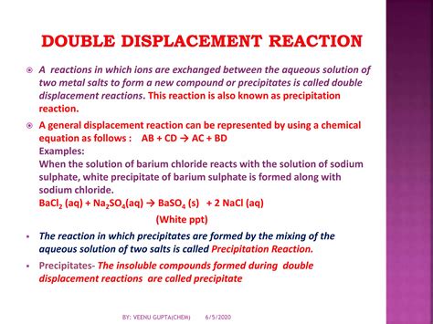Gelöst:What type of reaction are displacement, precipitation and ... - wintechmobiles.com