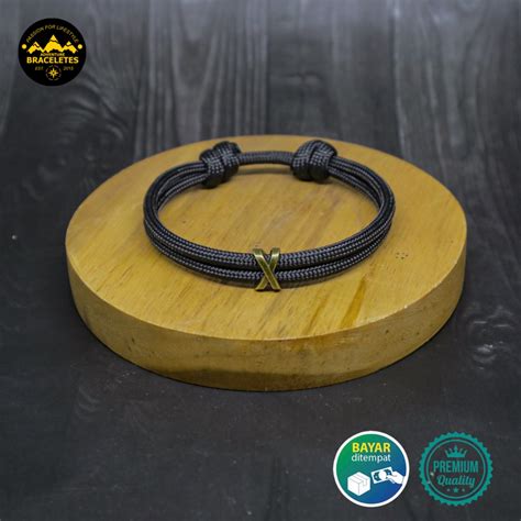 Gelang tali paracord 550 military premium simple casual - balustradellc