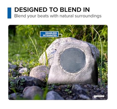 Gemini Solar Bluetooth Rock Speaker - Waterproof … - balustradellc
