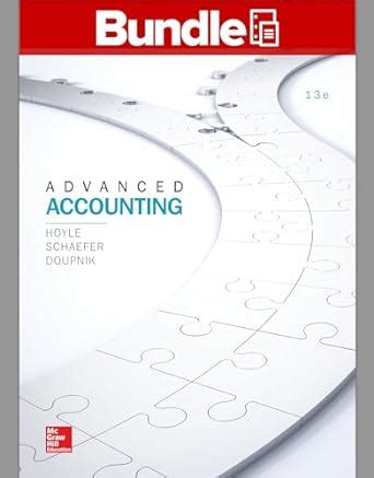 Read Gen Combo Advanced Accounting Connect Access Card By Joe Ben Hoyle