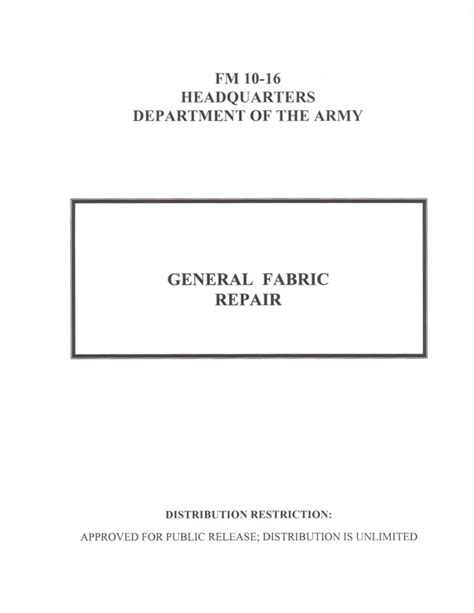 General Fabric Repair Field Manual - balustradellc