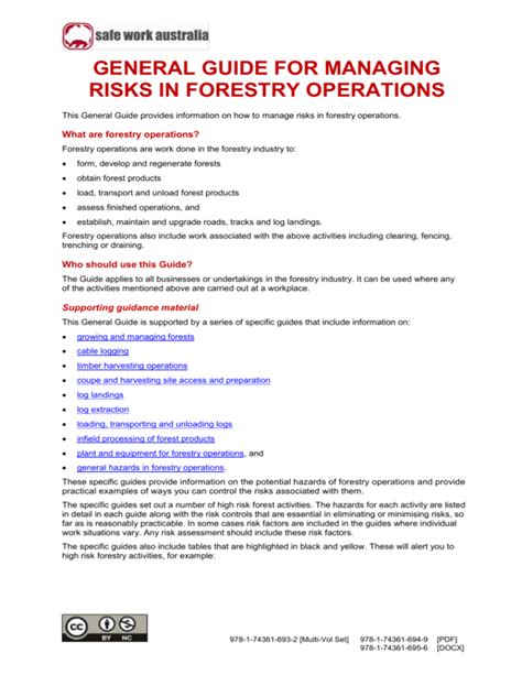 General guide for managing risks in forestry operations - raincitystudios.com