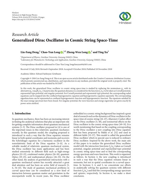 Generalized Dirac Oscillator in Cosmic String Space-Time - muktibox.com